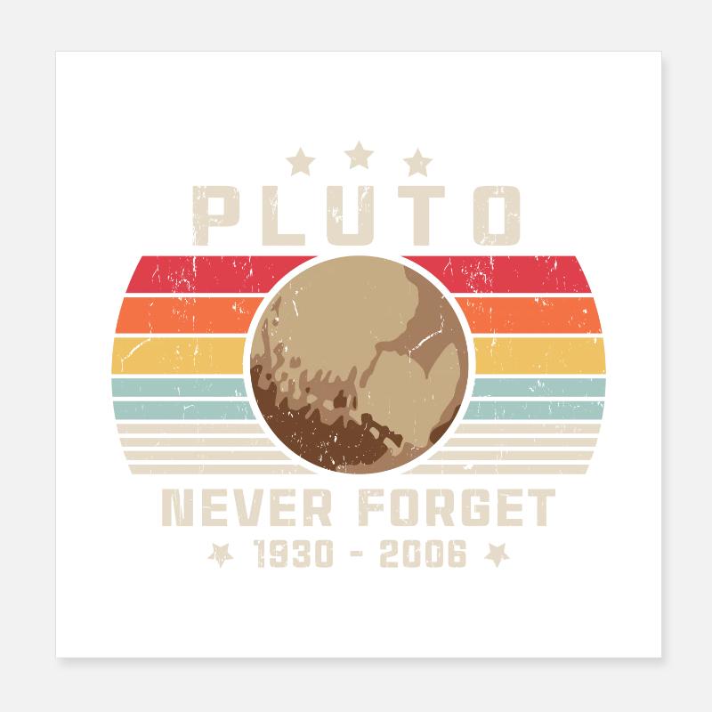 Vergiss Pluto nie Poster 20x20 cm