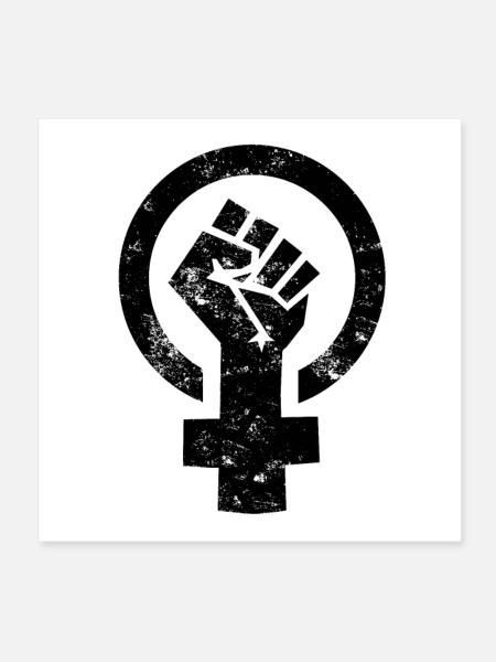 Women Power Venus Symbol - Poster 8" x 8" (20x20 cm) - white - Front