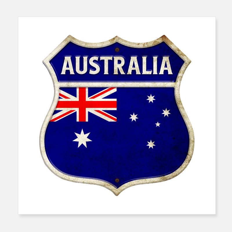 Conception des drapeaux des armoiries de l’Australie Poster 20 x 20 cm