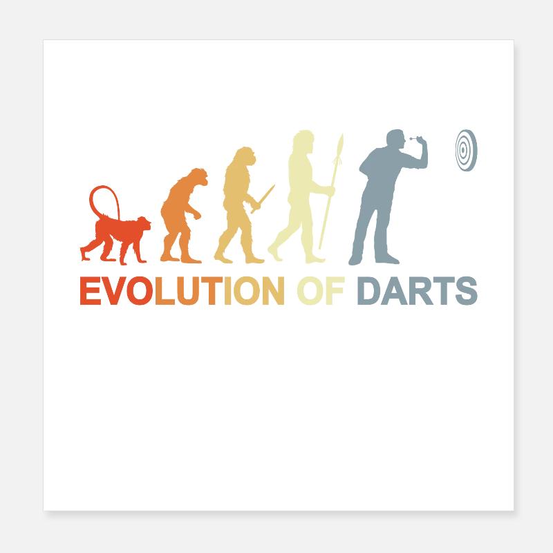 Vintage Dart Evolution Poster 20x20 cm