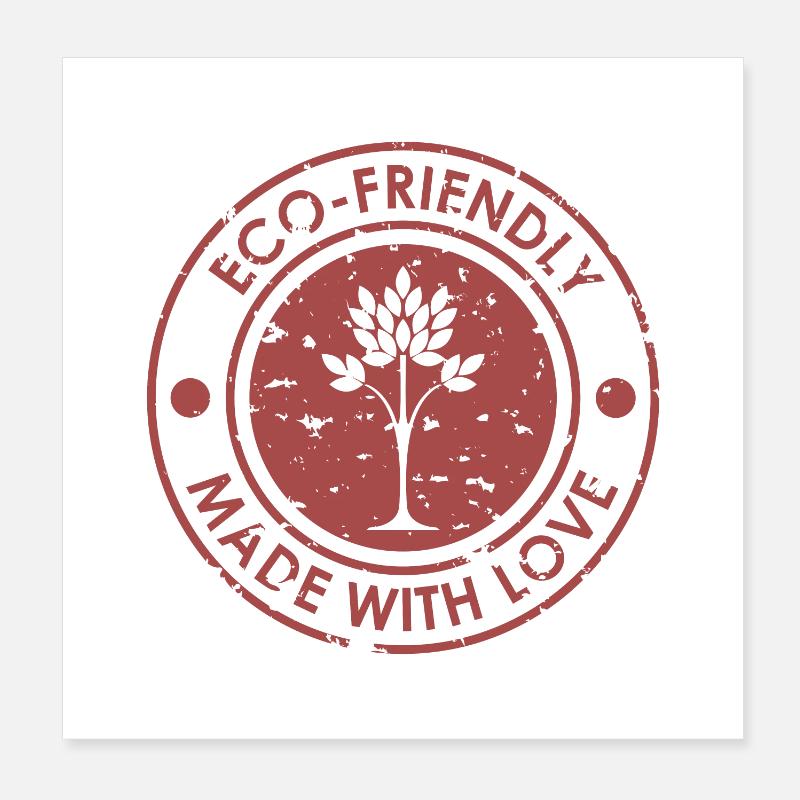 Conception d’emblème d’arbre respectueux de l’environnement Poster 20 x 20 cm
