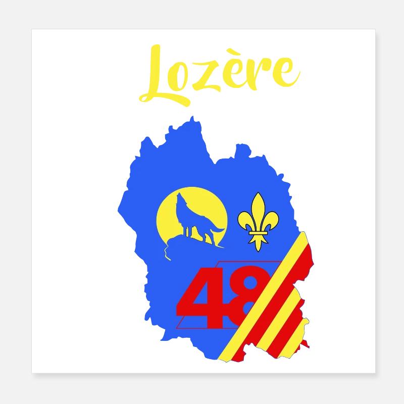Lozère Poster 20 x 20 cm