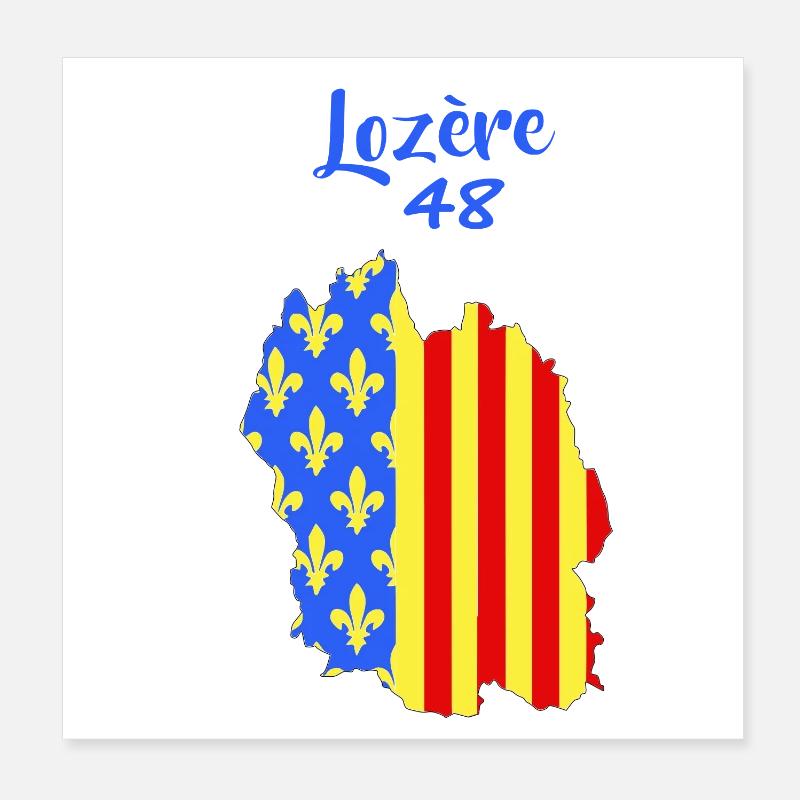 Lozère Poster 20x20 cm