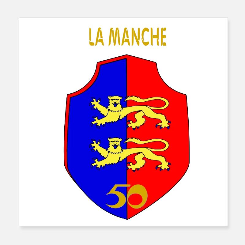 La Manche - Poster 20 x 20 cm - blanc