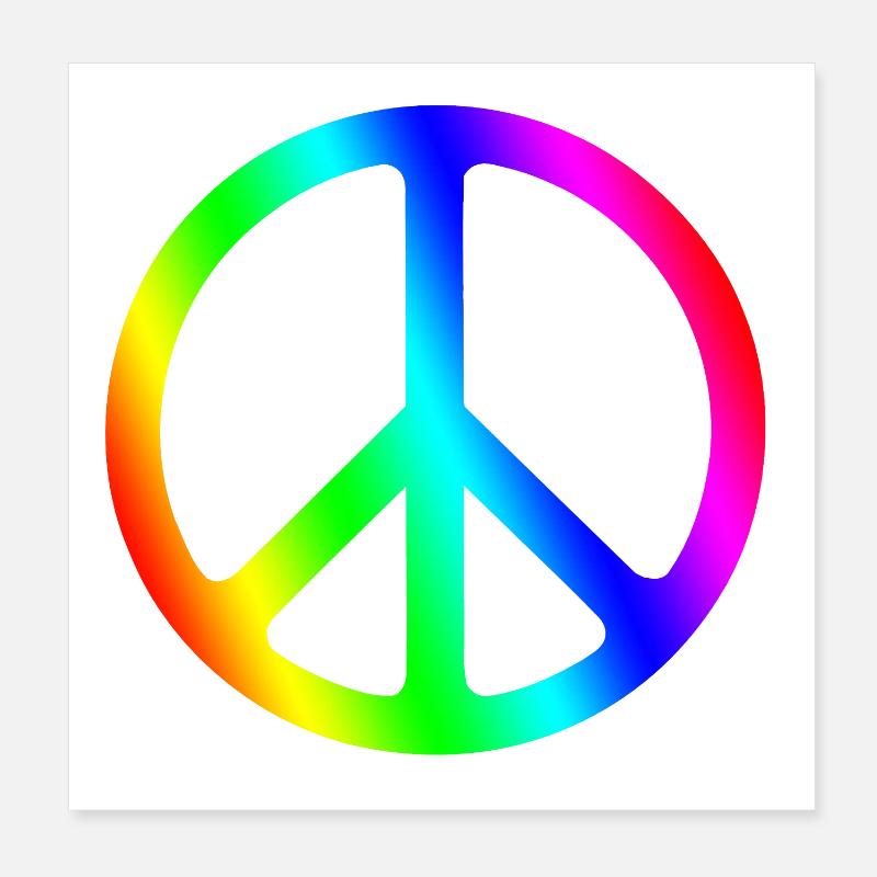 Peace - No war Poster 8" x 8" (20x20 cm)