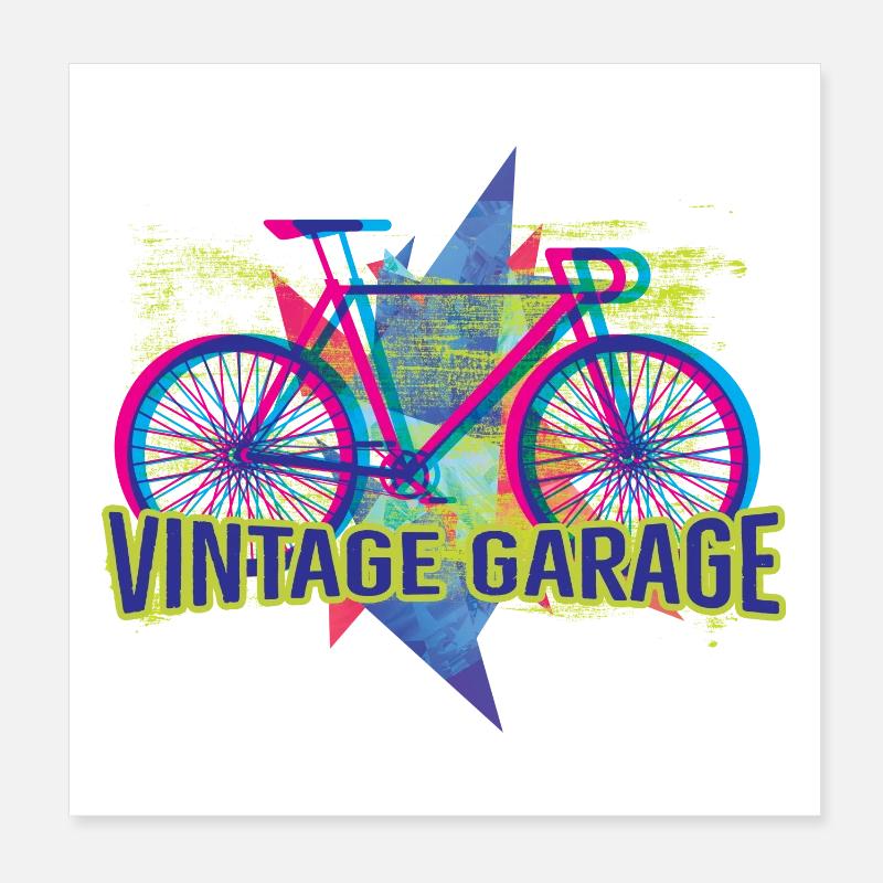 Vintage Garage Poster 20 x 20 cm