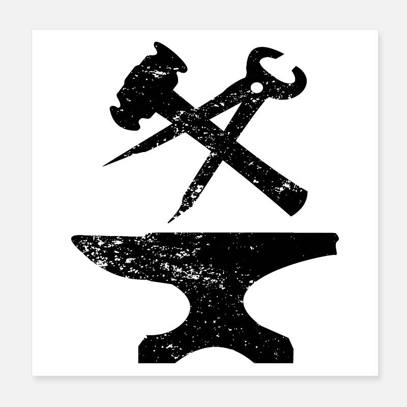 Blacksmith Poster 8" x 8" (20x20 cm)