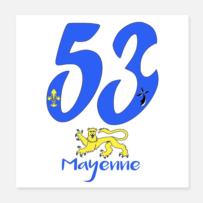 Mayenne Poster 20 x 20 cm