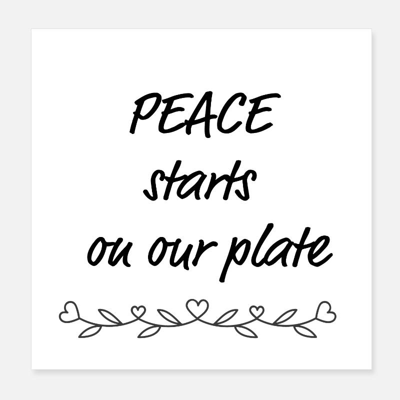 Végétalien Poster 20 x 20 cm