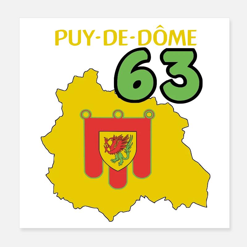 Puy de Dôme Poster 20 x 20 cm
