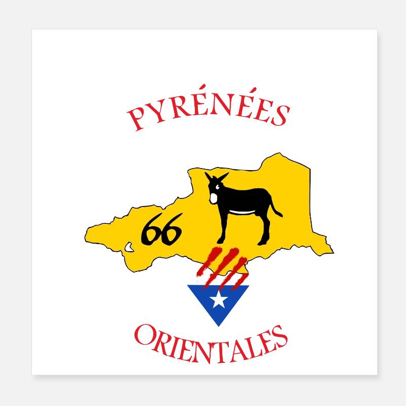 Pyrénées orientales Poster 20 x 20 cm