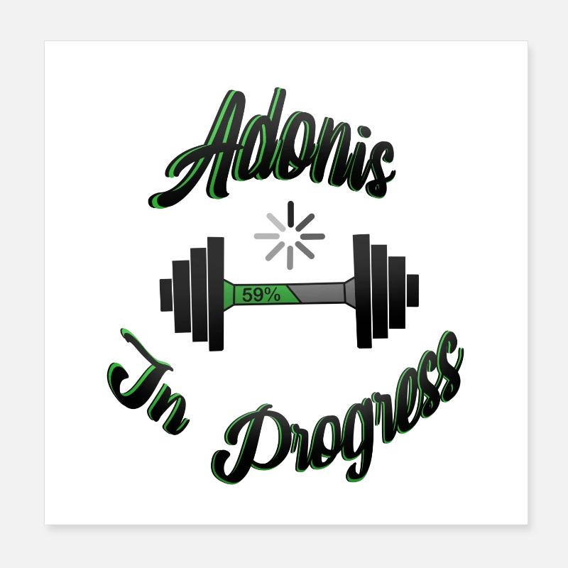 Adonis en cours 2 - Poster 20 x 20 cm - blanc