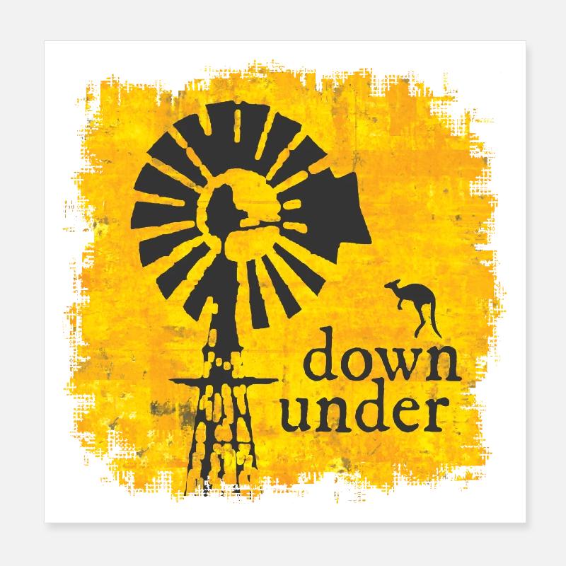 Australia Poster 8" x 8" (20x20 cm)