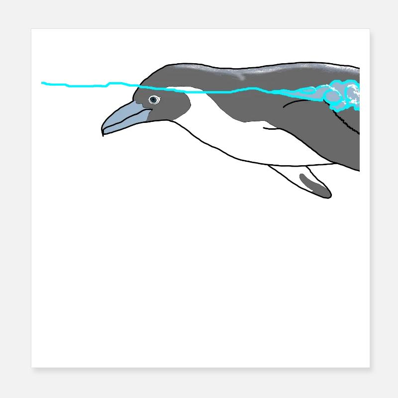 Pinguin Poster 20x20 cm