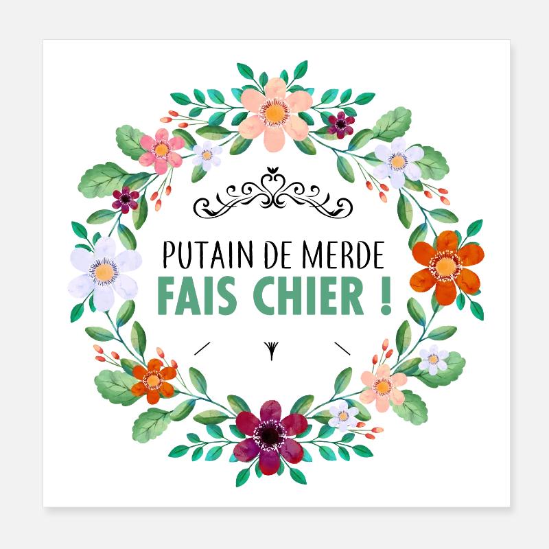 Fais chier Poster 20 x 20 cm