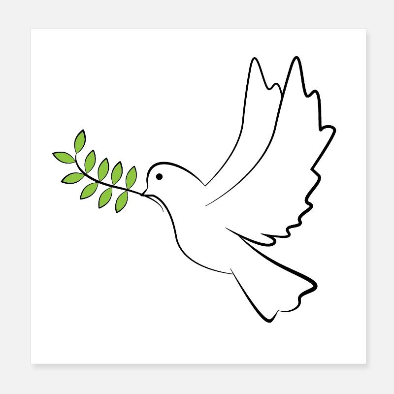 Friedenstaube Poster 20x20 cm