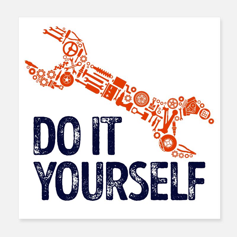 Clé de voiture Déclaration Tournevis Poster 20 x 20 cm