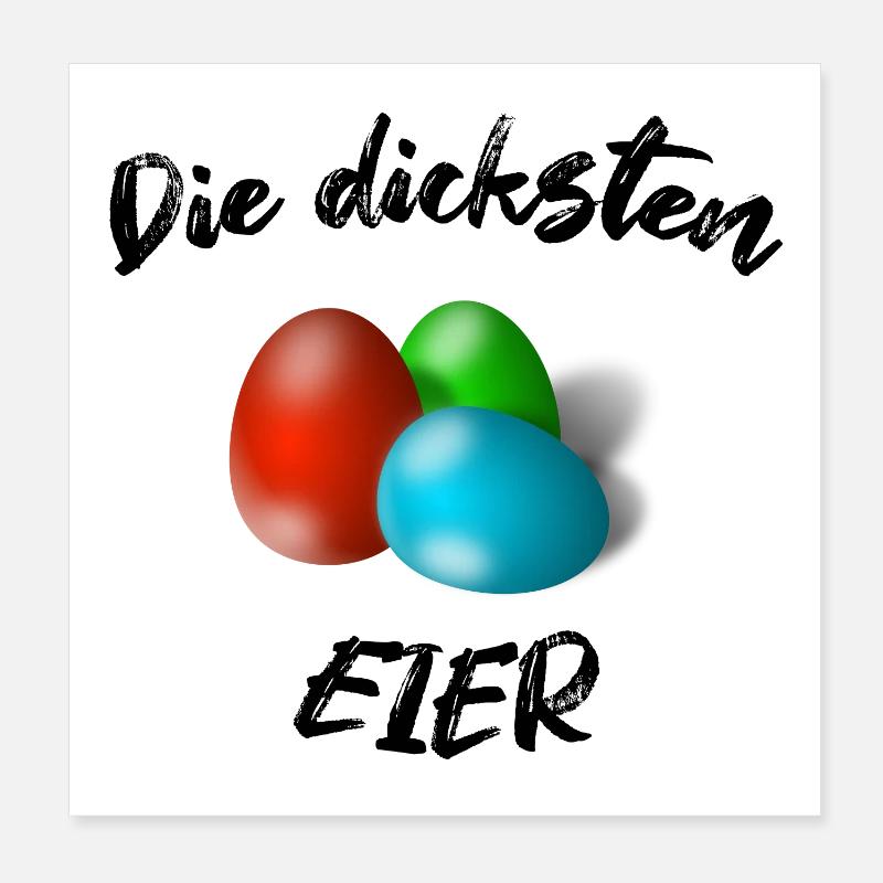 Color Eggs Trio - Poster 8" x 8" (20x20 cm) - white