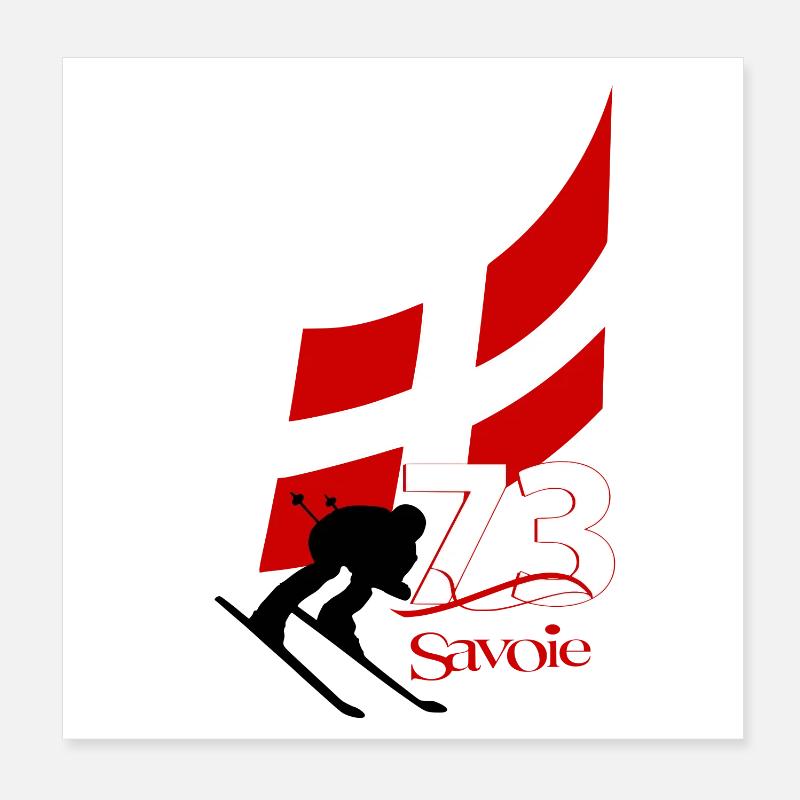 Savoie - Poster 20 x 20 cm - blanc