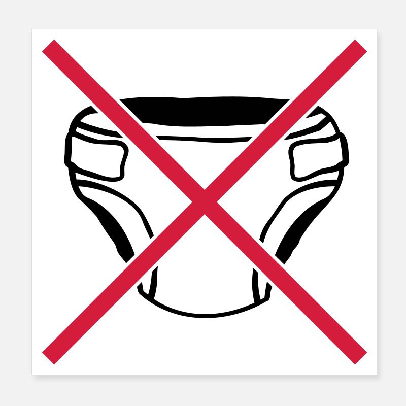 Bouclier pas de couche Poster 20 x 20 cm