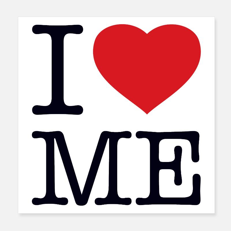 JE M’AIME Poster 20 x 20 cm