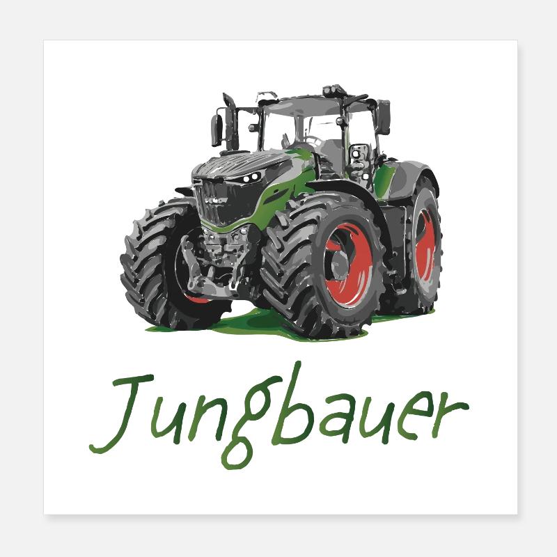Jungbauer - Poster 20x20 cm - Weiß