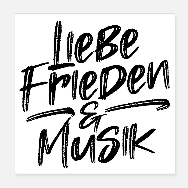 Liebe Leidenschaft Menschheit Statement Frieden Poster 20x20 cm