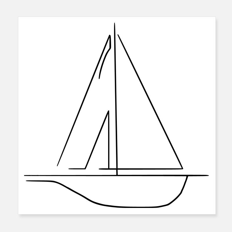 Segelschiff Poster 20x20 cm