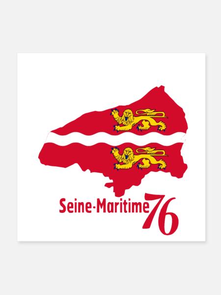 Seine Maritime - Poster 20x20 cm - Weiß - Vorne