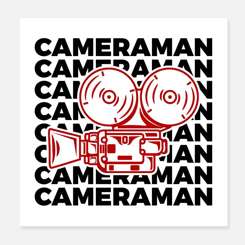 Cameraman Poster 8" x 8" (20x20 cm)