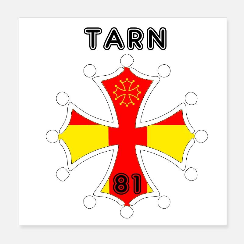 Tarn - Poster 20x20 cm - Weiß