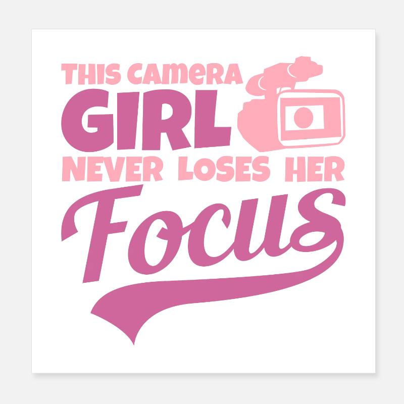 Kamerafrau Poster 20x20 cm