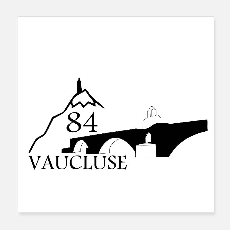 Vaucluse - Poster 20x20 cm - Weiß
