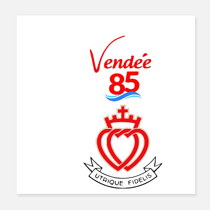 Vendée - Poster 8" x 8" (20x20 cm) - white