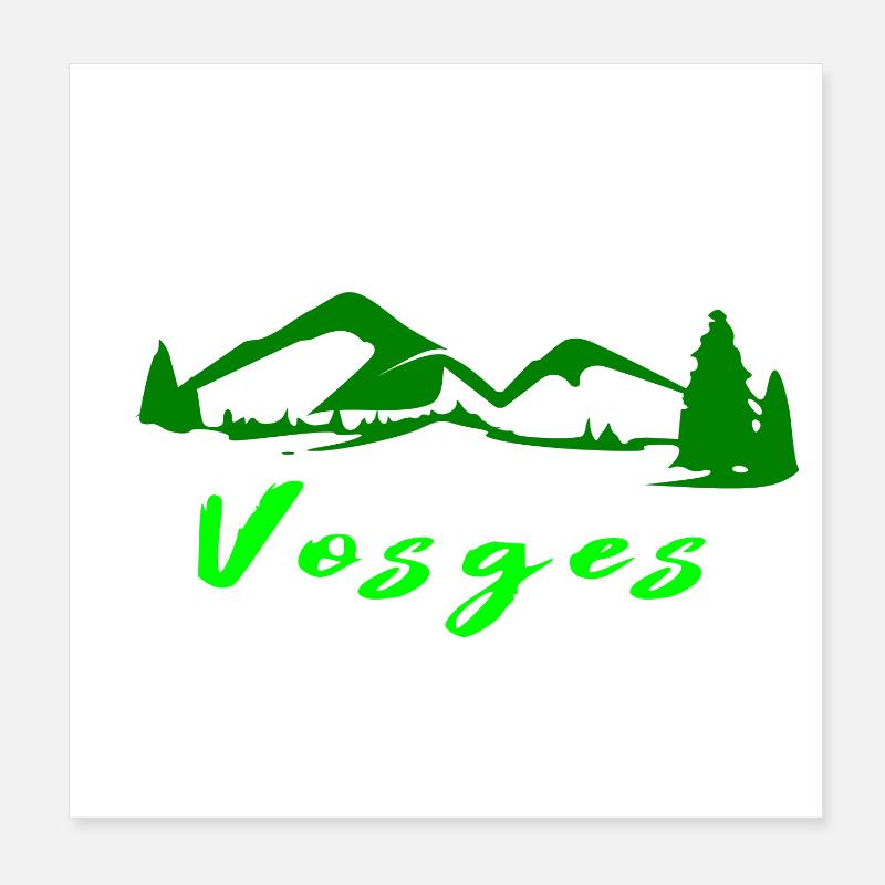 Vosges - Poster 20x20 cm - Weiß