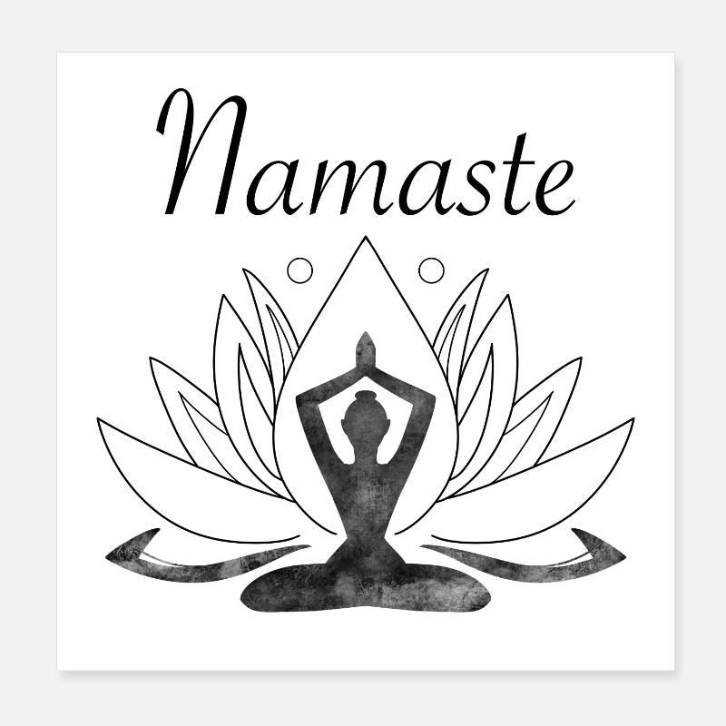 Yoga - Poster 20x20 cm - Weiß