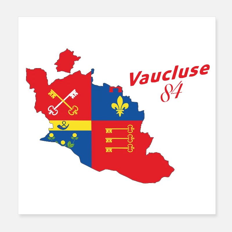 Vaucluse - Poster 20 x 20 cm - blanc