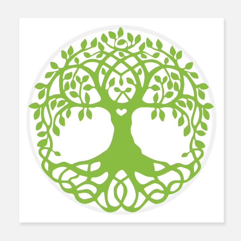 Mandala Baum des Lebens Poster 20x20 cm