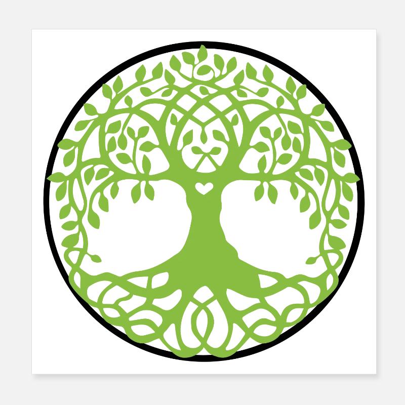 Mandala Arbre de Vie Poster 20 x 20 cm