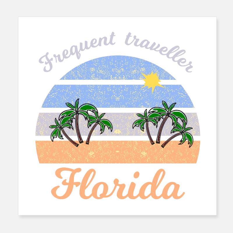 Urlaub in Florida Poster 20x20 cm