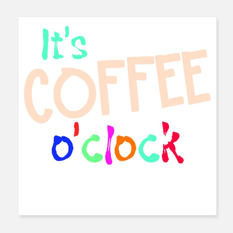 Munter Werden Kaffee Statement Kaffeeliebhaber Poster 20x20 cm