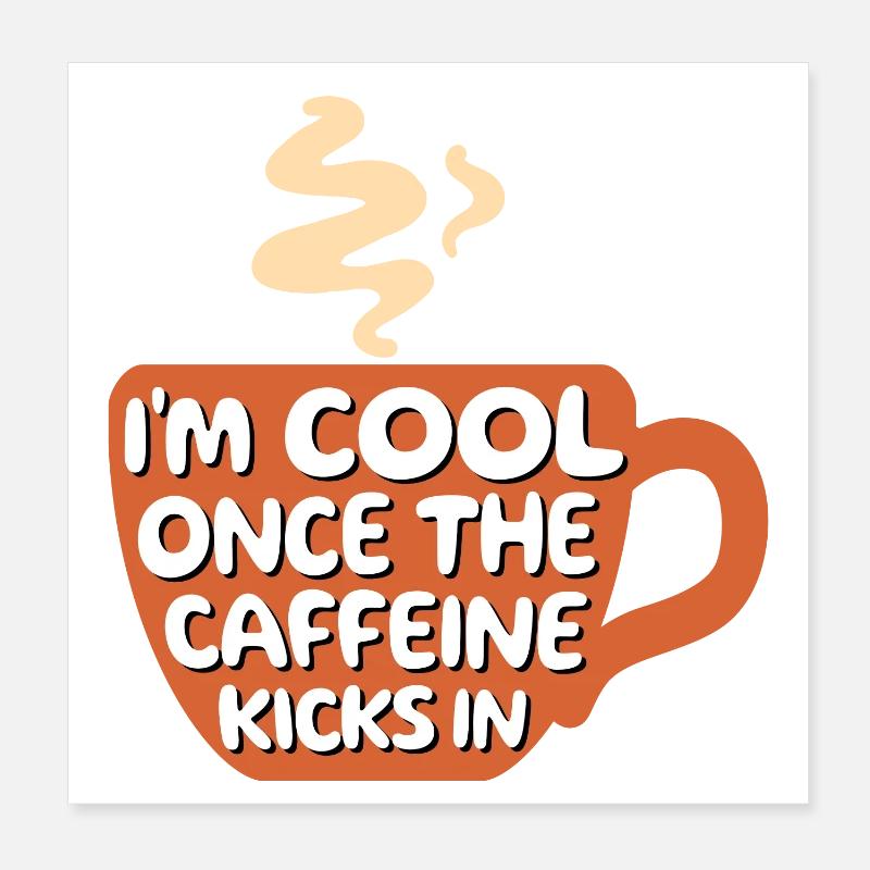 Amateurs de café Cool Statement Tasse à café Poster 20 x 20 cm