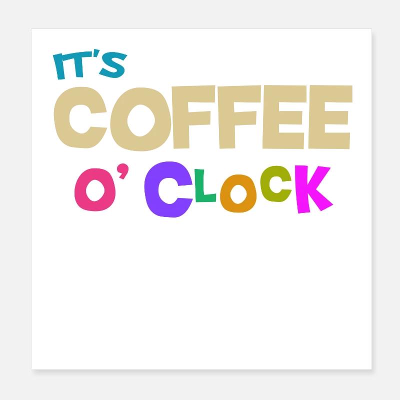 Cool Coffee Caffeine Statement Coffee Lovers Poster 8" x 8" (20x20 cm)