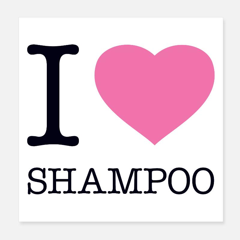 J’ADORE LE SHAMPOOING Poster 20 x 20 cm