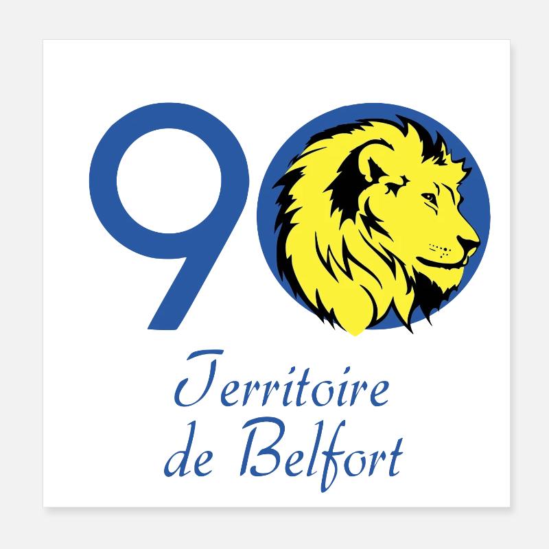 Territoire de belfort - Poster 20 x 20 cm - blanc