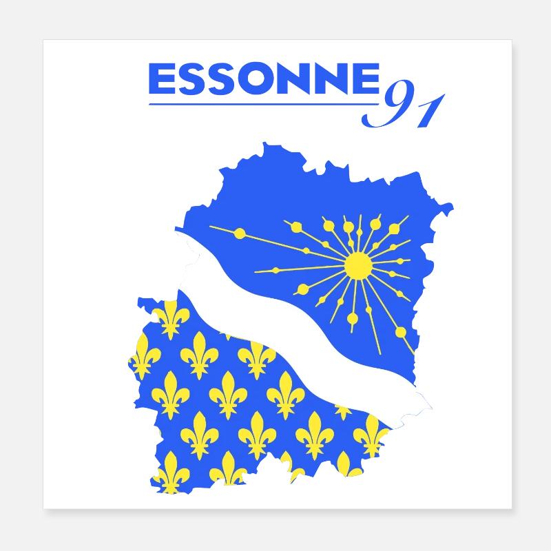 Essonne - Poster 20 x 20 cm - blanc