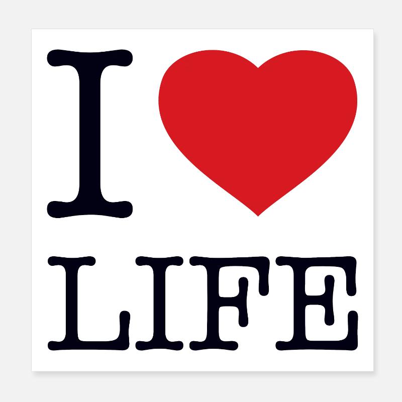 J’AIME LA VIE Poster 20 x 20 cm