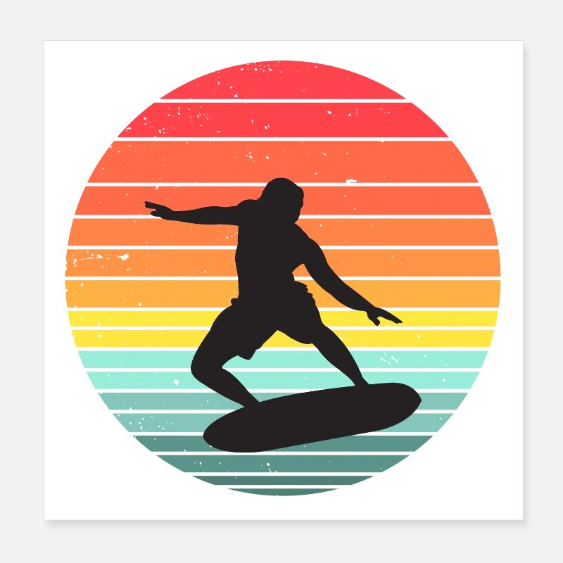 surfing, surfing, surfer Poster 8" x 8" (20x20 cm)