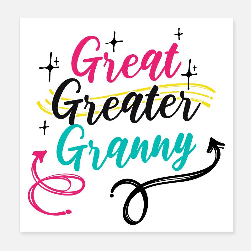 Großmutter Oma Spruch Rentnerin Alles Gute Poster 20x20 cm