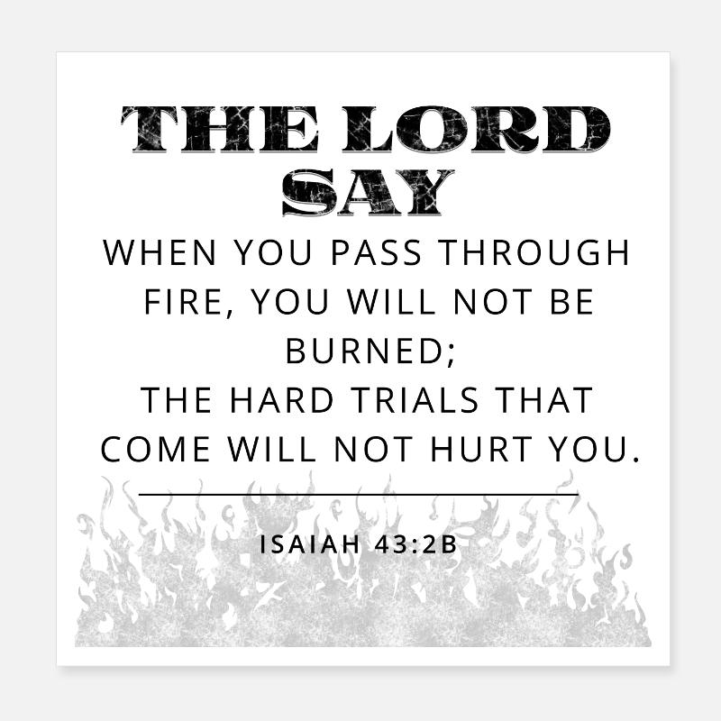 Verset biblique Poster 20 x 20 cm